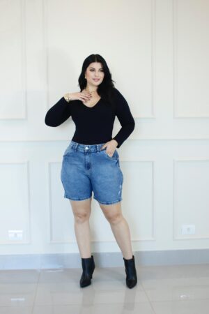 Short Jeans Meia Coxa La Fenithi