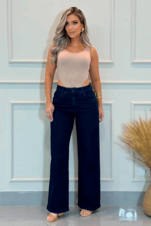 Calça Jeans Feminina Wide Leg