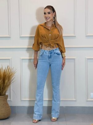 Calça Jeans Boot Cut Feminina com Elastano