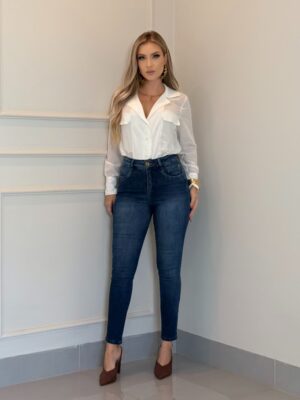 Calça Jeans Cigarrete Feminina Modeladora