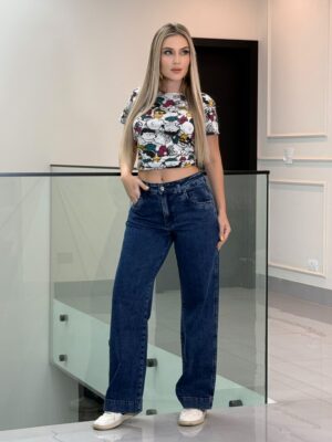 Calça Jeans Feminina Wide Leg